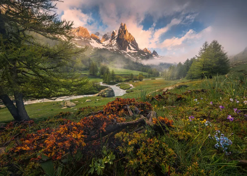 Picturesque atmosphere in the Vallée de la Clarée, French Alps