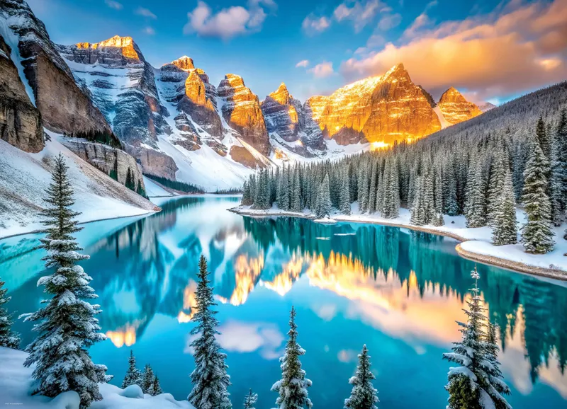 Lake Morraine in Winter