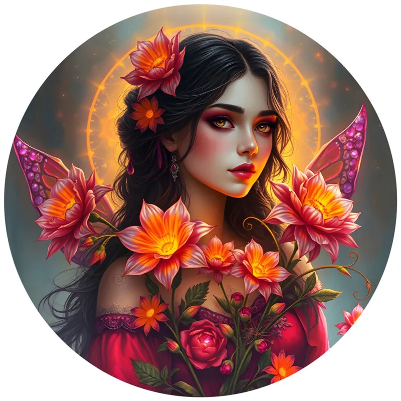 Round Puzzle - Mysterious Beauty