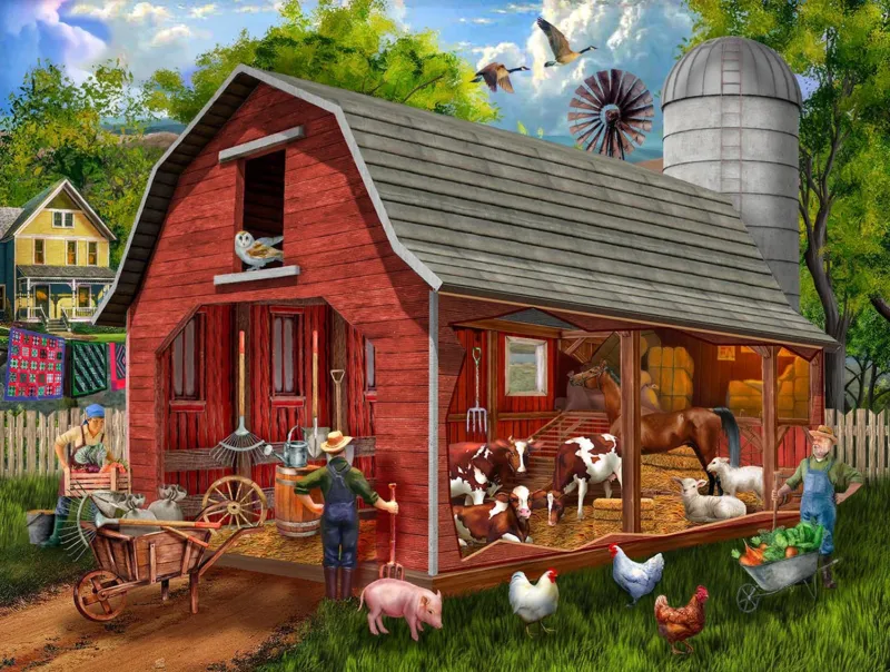 XXL Pieces - The Old Red Barn