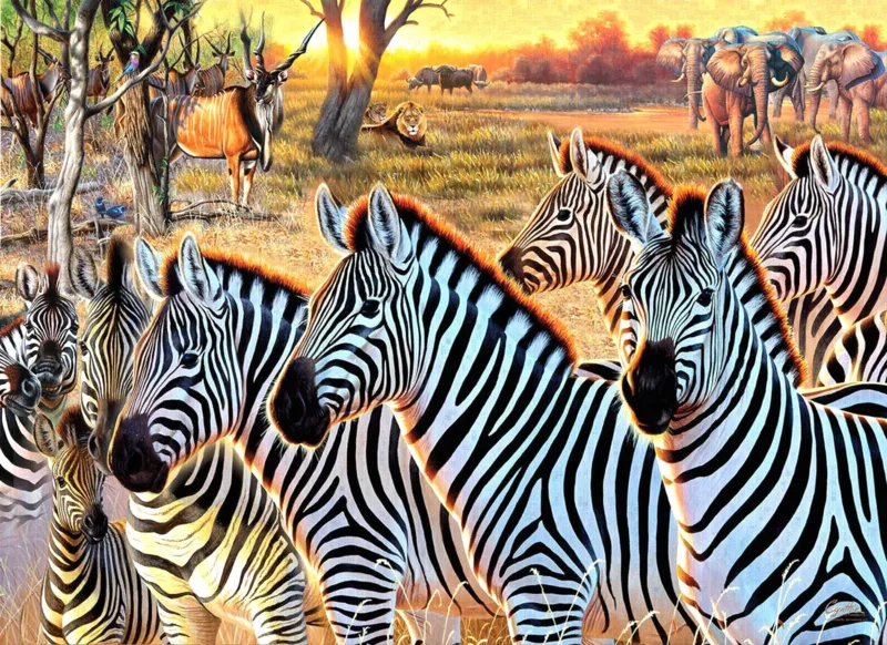 XXL Pieces - Zebras and Friends