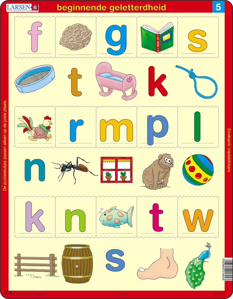 Frame Jigsaw Puzzle - Beginnende geletterdheid 5 (in Dutch)