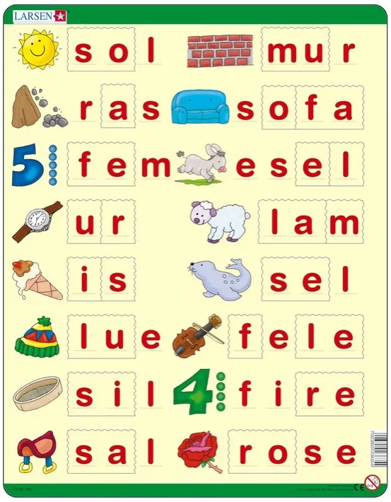 Learn to spell, Norwegian