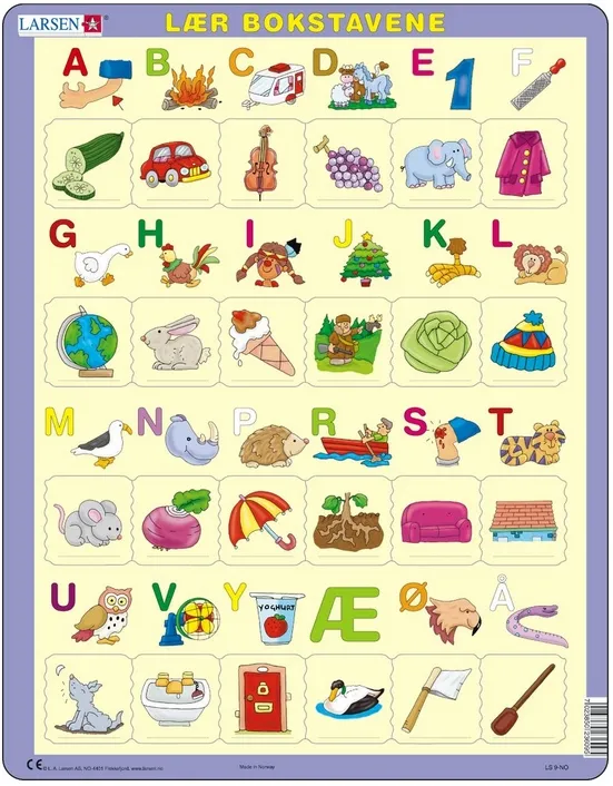 Learn the letters (Norwegian)