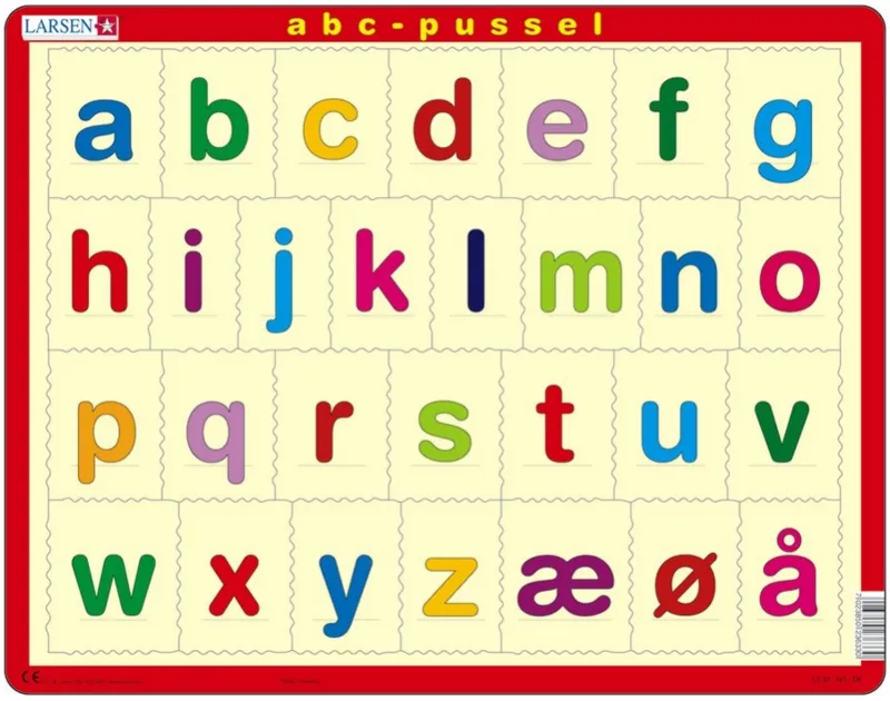 The Alphabet, lower cases (Norwegian)