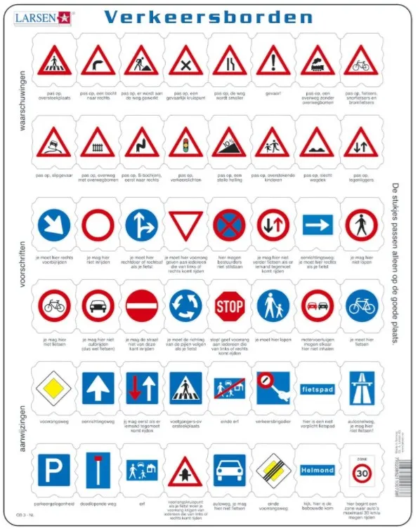 Frame Puzzle  - Verkeersborden (in Dutch)
