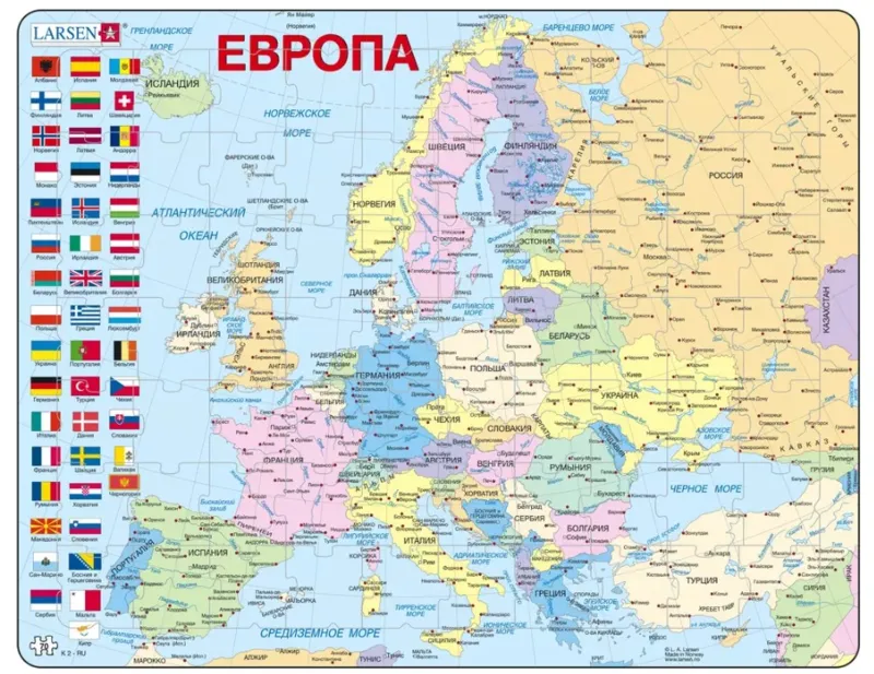 Frame Jigsaw Puzzle - Europe (in Russian)