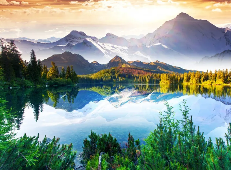 Moutain Behind the Lake