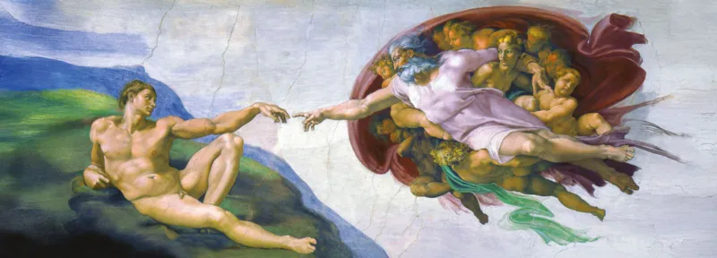 Panoramic Puzzle - Museum Series - The Creation of Adam, Michelangelo, 1511
