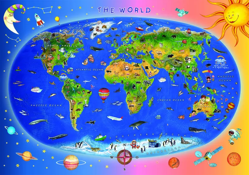World Map for Kids