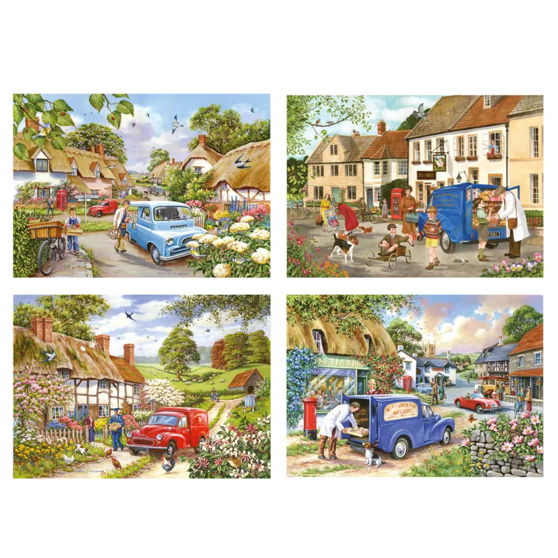 4 Puzzles - Village Life