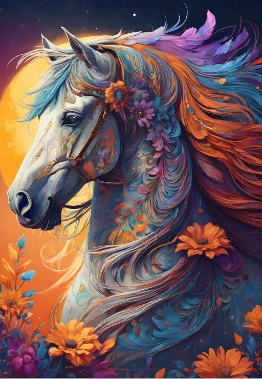 Floral Horse