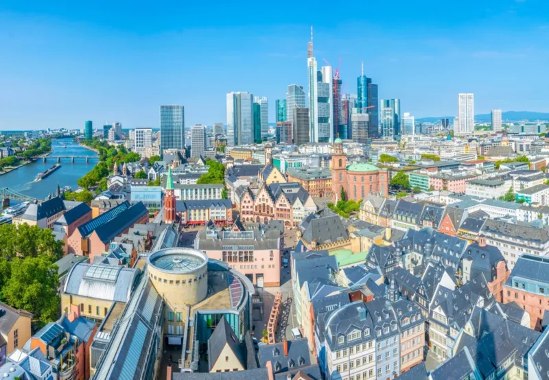 Aerial view of Frankfurt, Germany