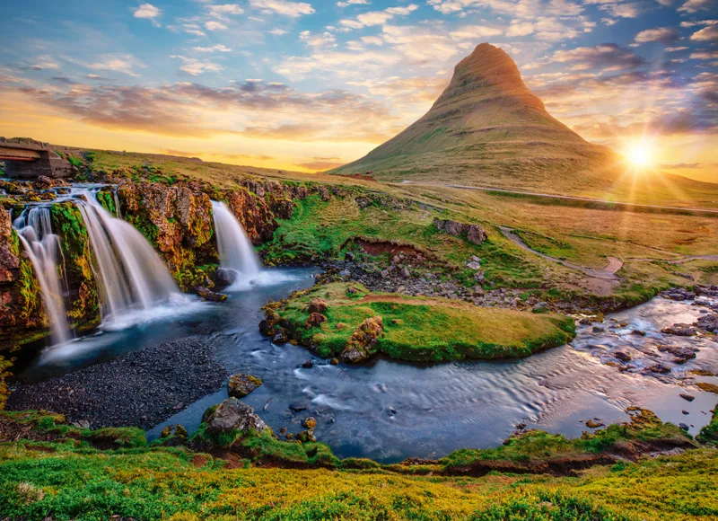 Waterfall in Iceland, Kirkjufellsfoss