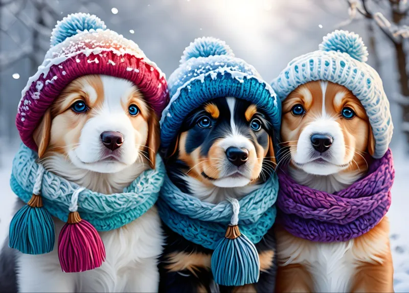 Doggies in the Winter