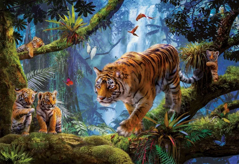 Tiger On The Tree