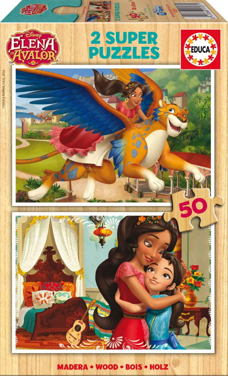 2 Wooden Jigsaw Puzzles - Elena d'Avalor