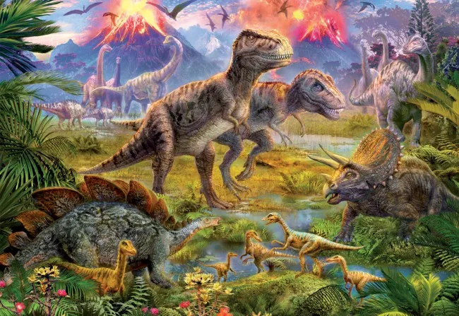 Meeting of dinosaurs