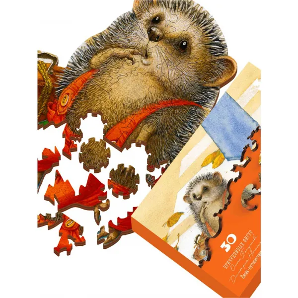 Wooden Jigsaw Puzzle - The Travelling Hedgehog