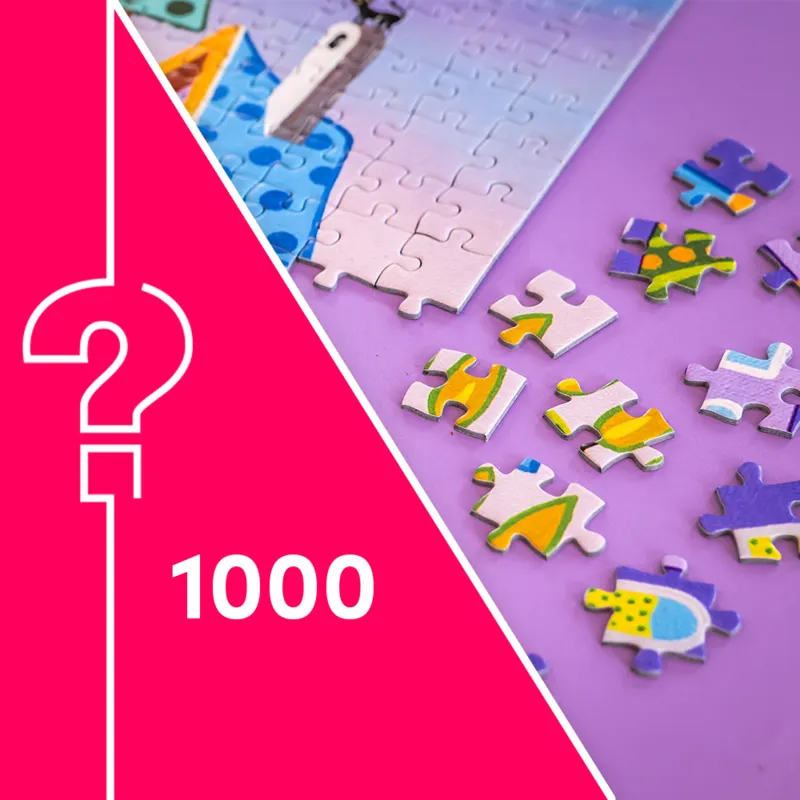 Mystery Puzzle without Box & without Image - Bag of 1000 Pieces