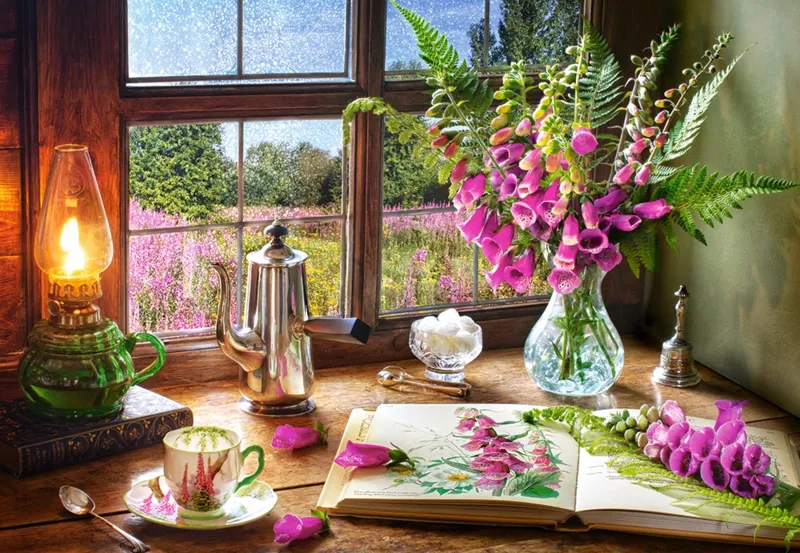 Still Life with Violet Snapdragons