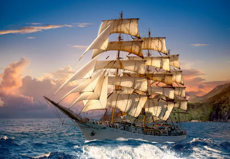 Sailing At Sunset
