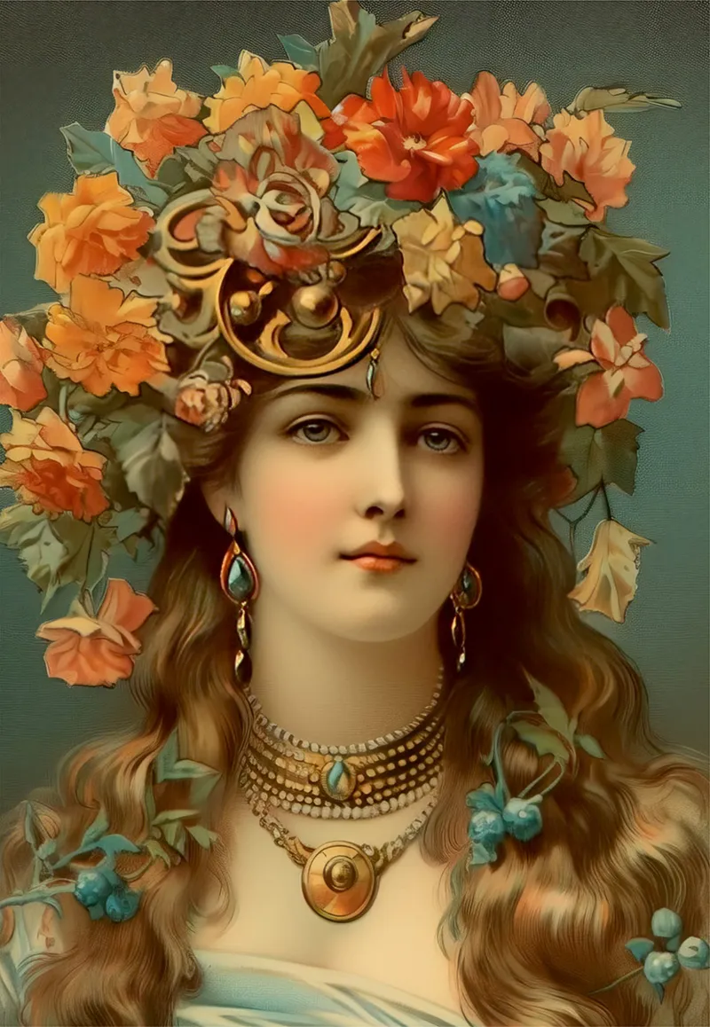 Girl with Flower Crown