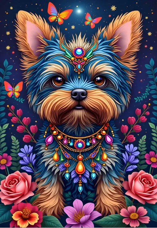 Dog in Flowerland