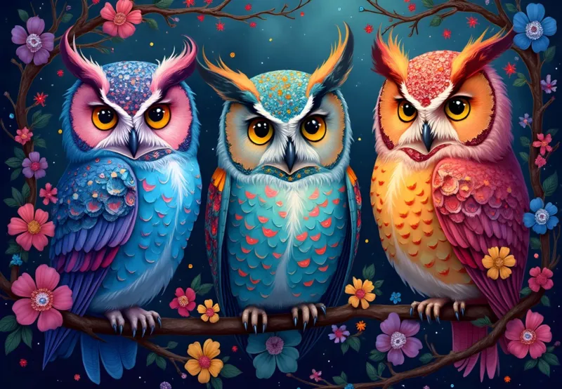 Owls and Enchanted Night