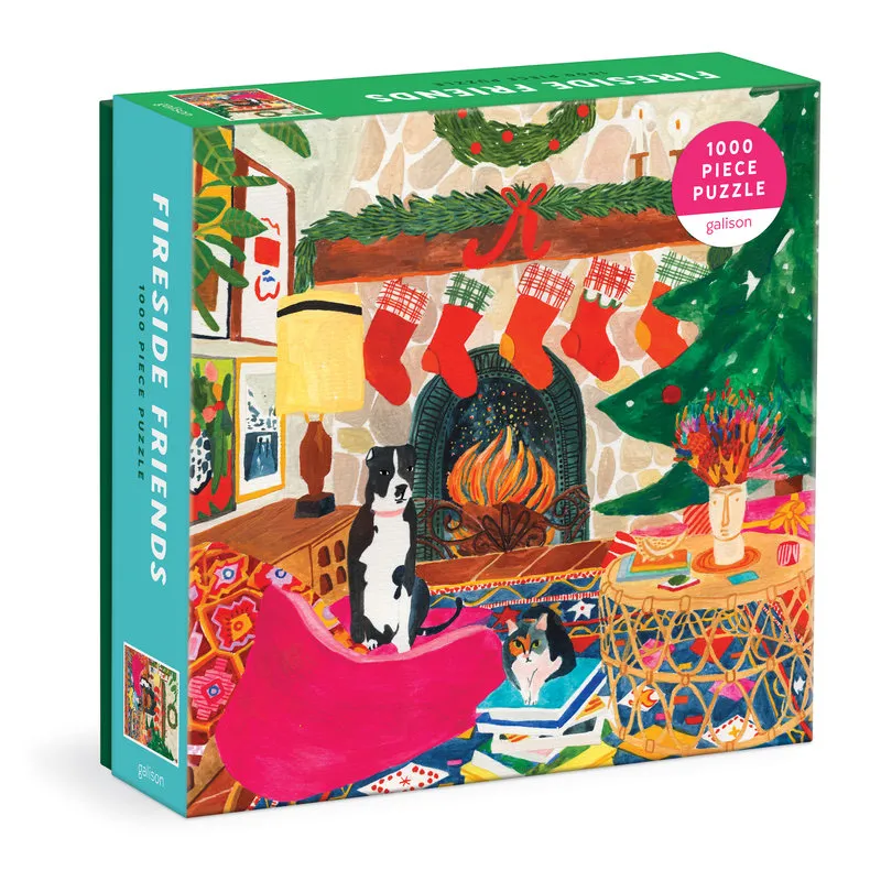 Fireside Friends - 1000 Piece Puzzle in Square Box