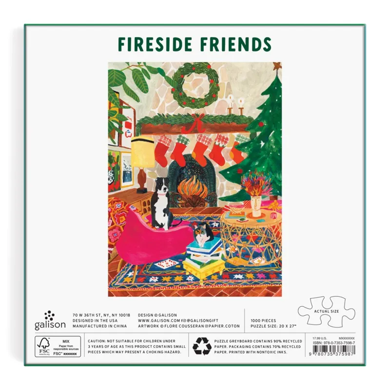Fireside Friends - 1000 Piece Puzzle in Square Box