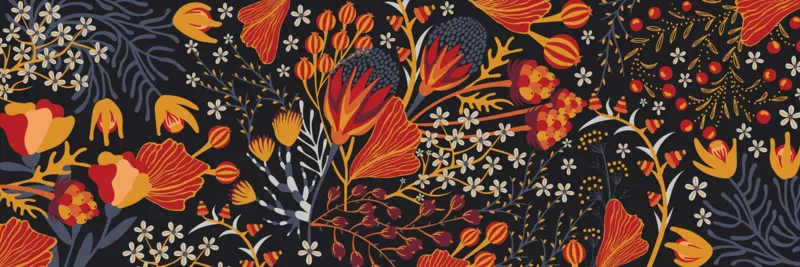 Panoramic - Autumn Flowers