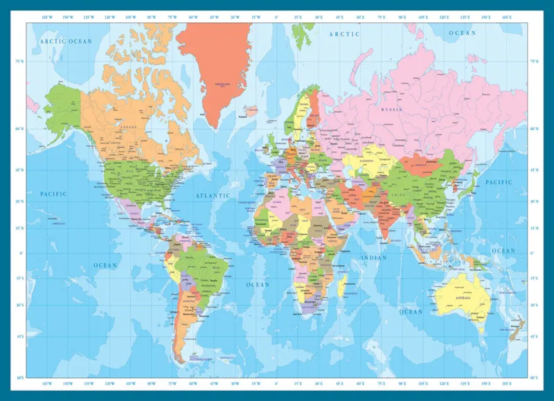 Jigsaw Puzzle - 1000 Pieces - World Map