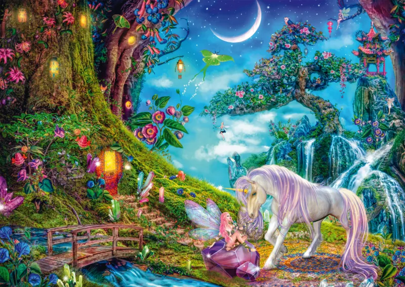 Unicorn and Elf Among the Tall Timbers