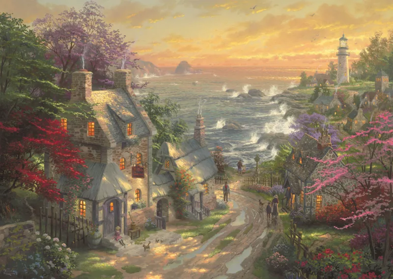 Thomas Kinkade - Hamlet at the Lighthouse