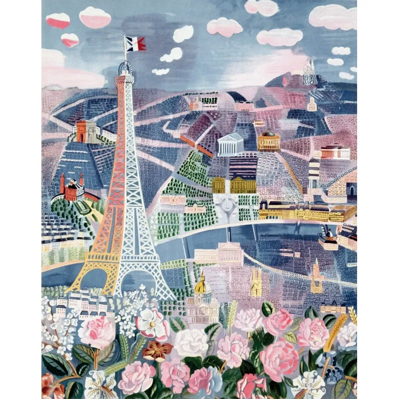 Handgeschnittenes Holzpuzzle - Raoul Dufy - Paris Im Frühling
