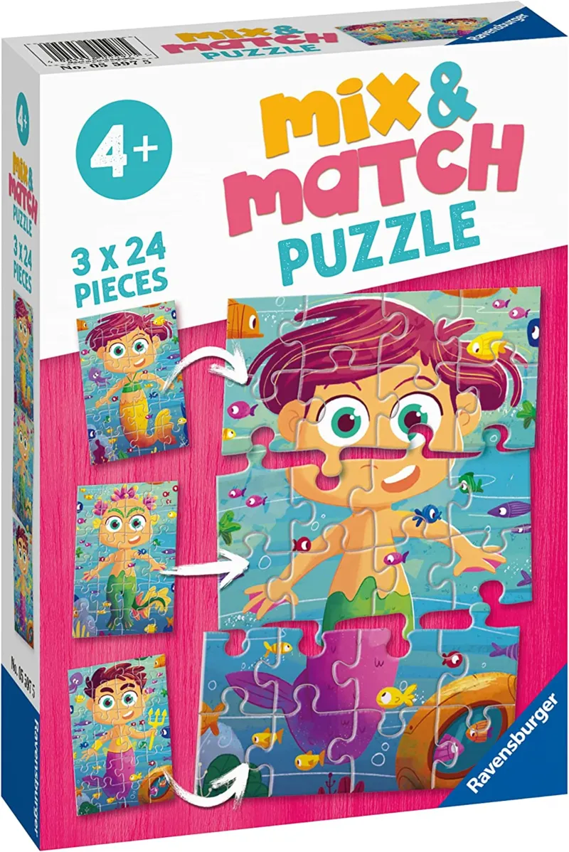 3 Puzzles - Mermaids & Sea Monsters