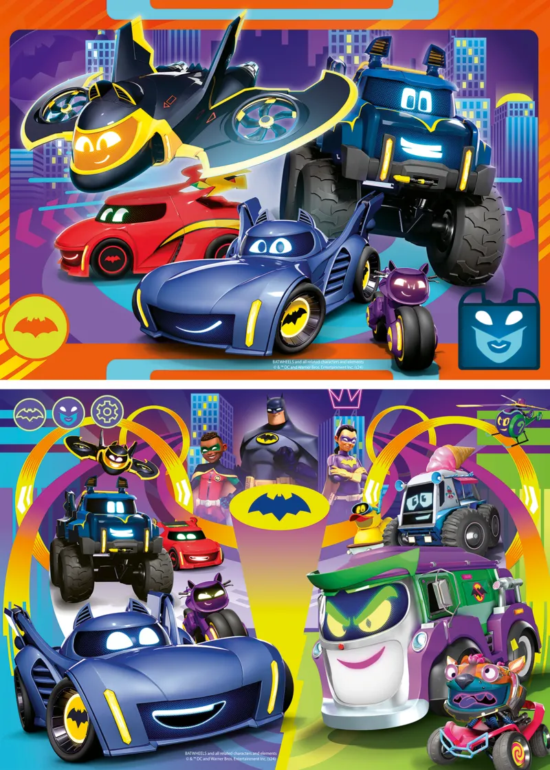 2 Puzzles - The Batwheels in Action