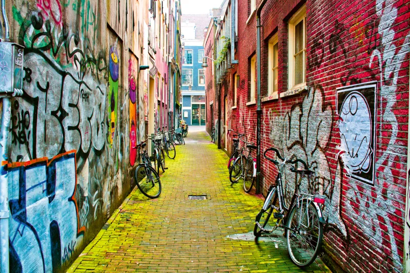 Straßenkunst in Amsterdam