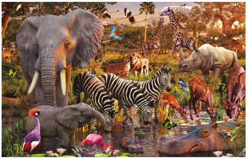 Jigsaw Puzzle - 3000 Pieces - African Animals