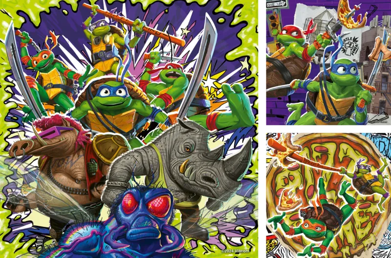3 Puzzles - Ninja Turtles