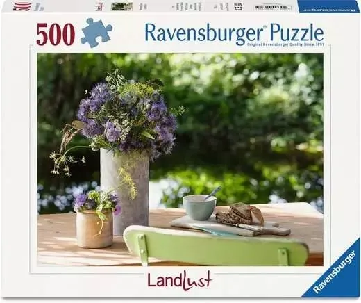 Floral Greeting At The Garden Table