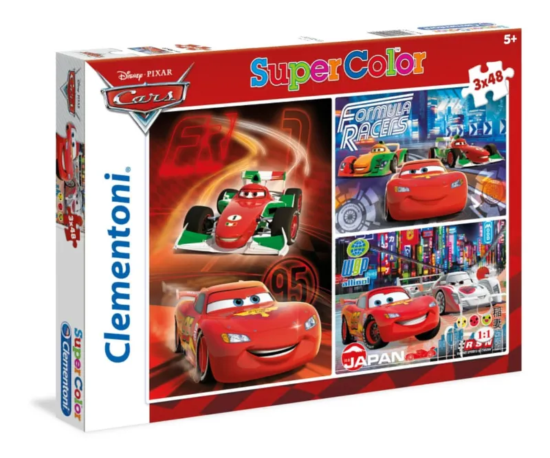 Puzzle 3 Jigsaw Puzzles - Cars - 48 pièces - Clementoni-25197