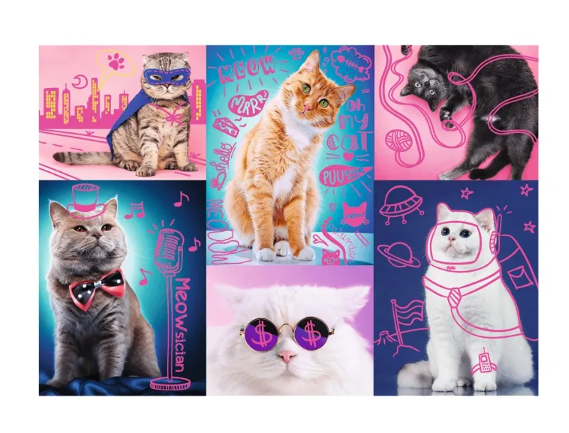 Neon Color Line - Katzen