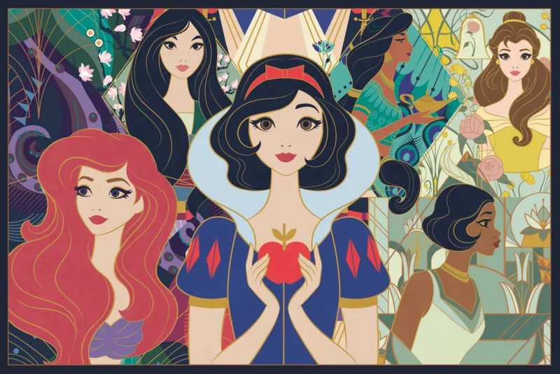 2 Puzzles - Enchanting princesses - Disney Princess