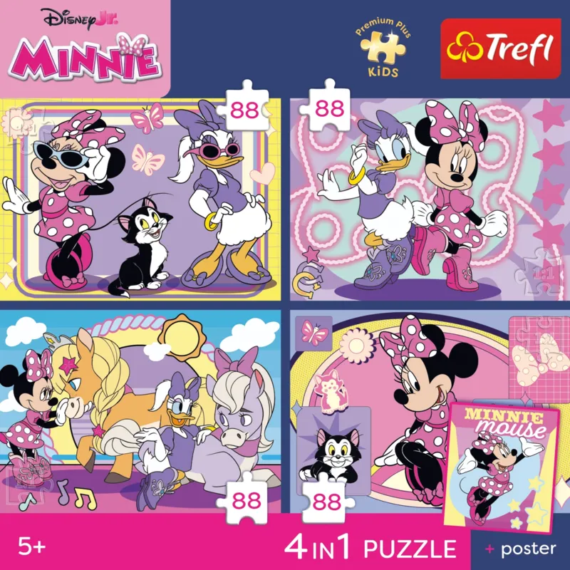 4 Puzzles - Magic moments + 1 Poster