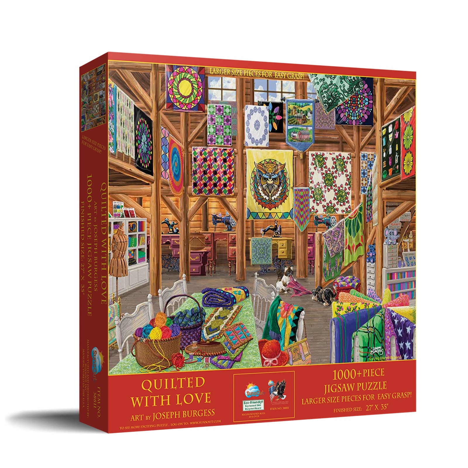 Puzzle Joseph Burgess - Quilted with Love - 1000 pièces - Sunsout-38811
