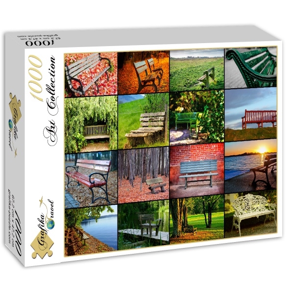 Grafika - Jigsaw puzzle Collage - Benches - 1000 pieces - Grafika-01371 ...
