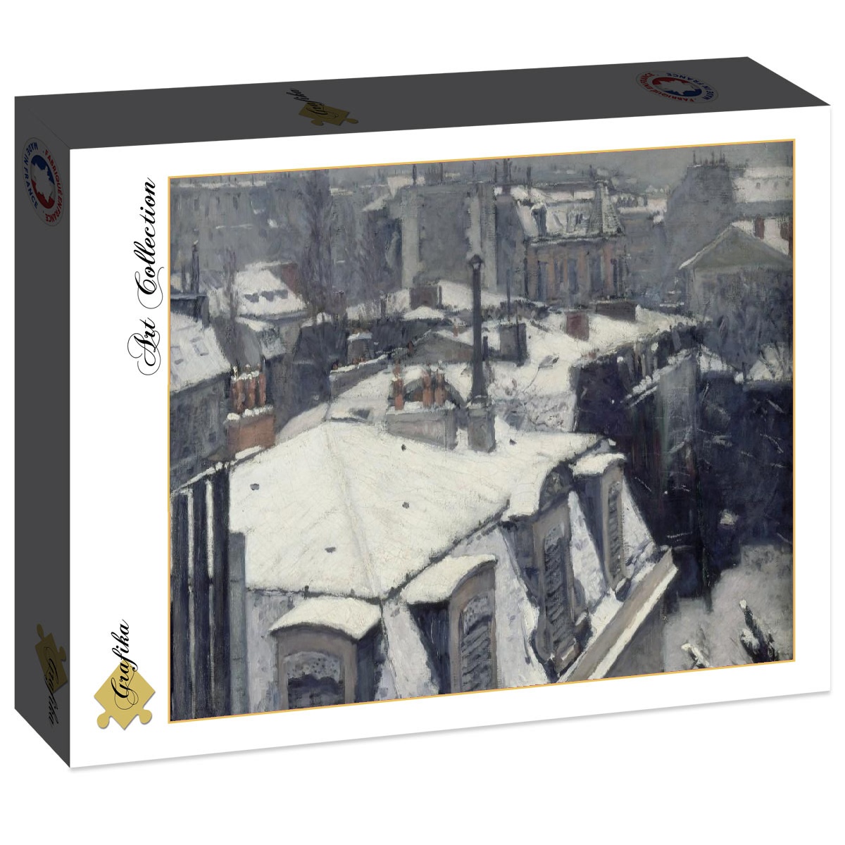 Grafika - Jigsaw puzzle Gustave Caillebotte : View of Rooftops (Snow ...
