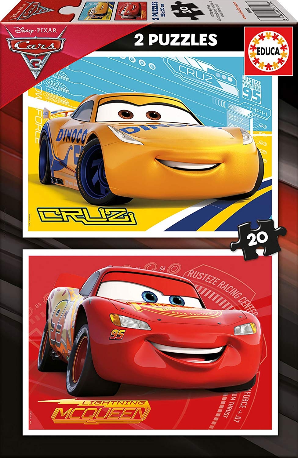Educa - 2 Puzzles - Cars - 20 pieces - Educa-17176 - Jigsawpuzzle.co.uk